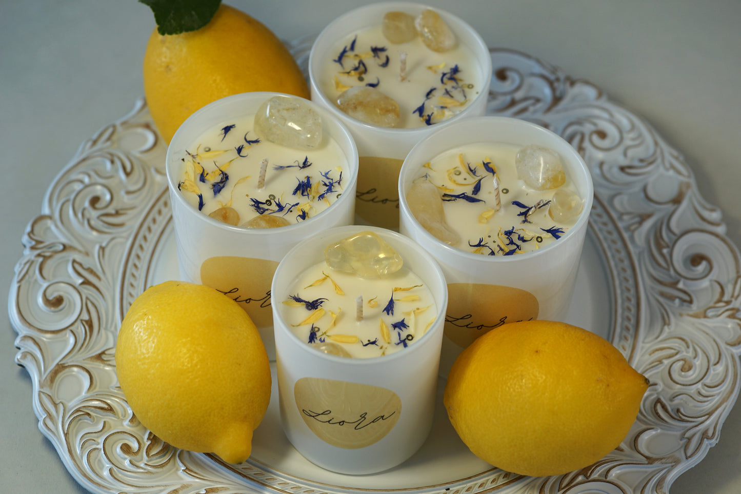 Kristallkerze *Citrin - Lebensfreude