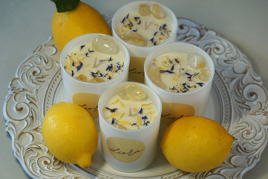 Kristallkerze *Citrin - Lebensfreude