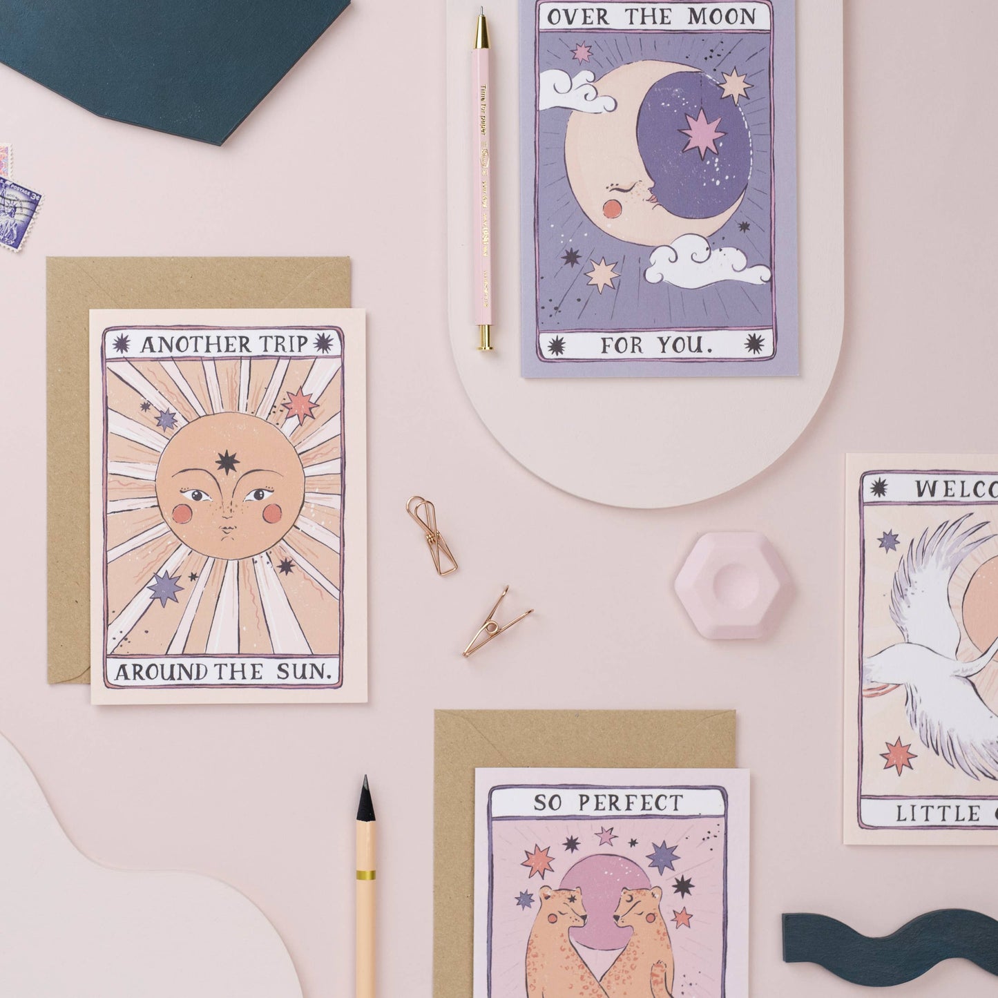 Tarot Geburtstagskarte Sonne | Tarotkarte | Sonnen-Grußkarte