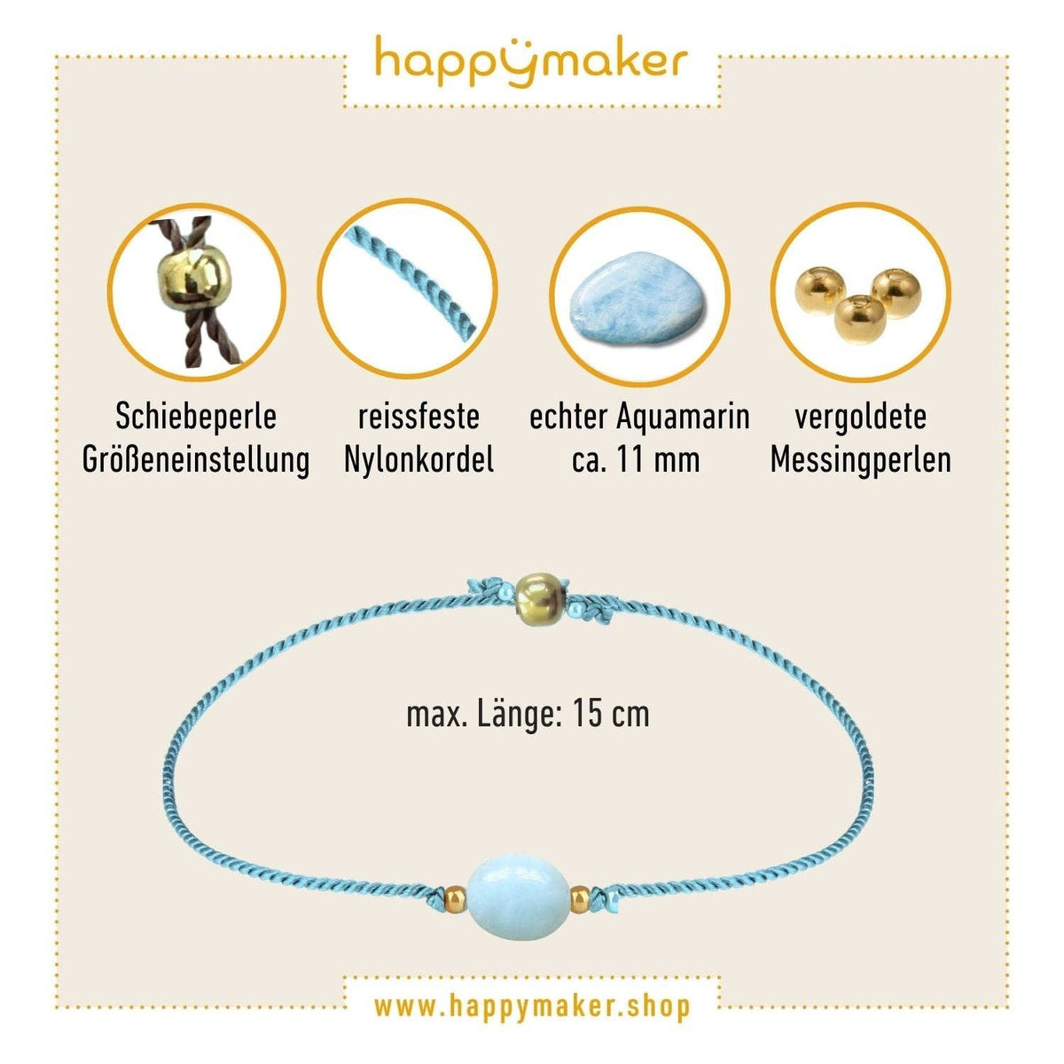Kinderarmband mit Aquamarin