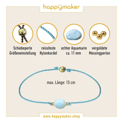 Kinderarmband mit Aquamarin