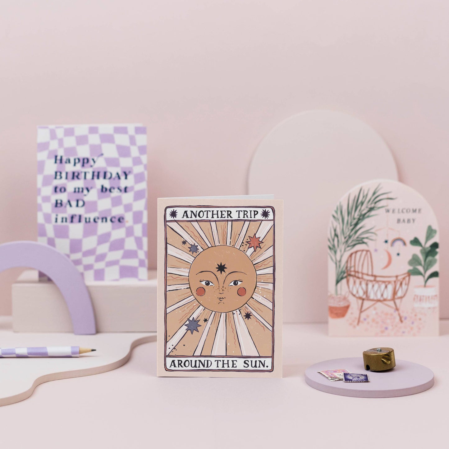Tarot Geburtstagskarte Sonne | Tarotkarte | Sonnen-Grußkarte