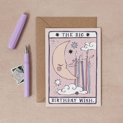 Tarot Mond Geburtstagskarte | Unisex Geburtstagskarte | Mond Tarot