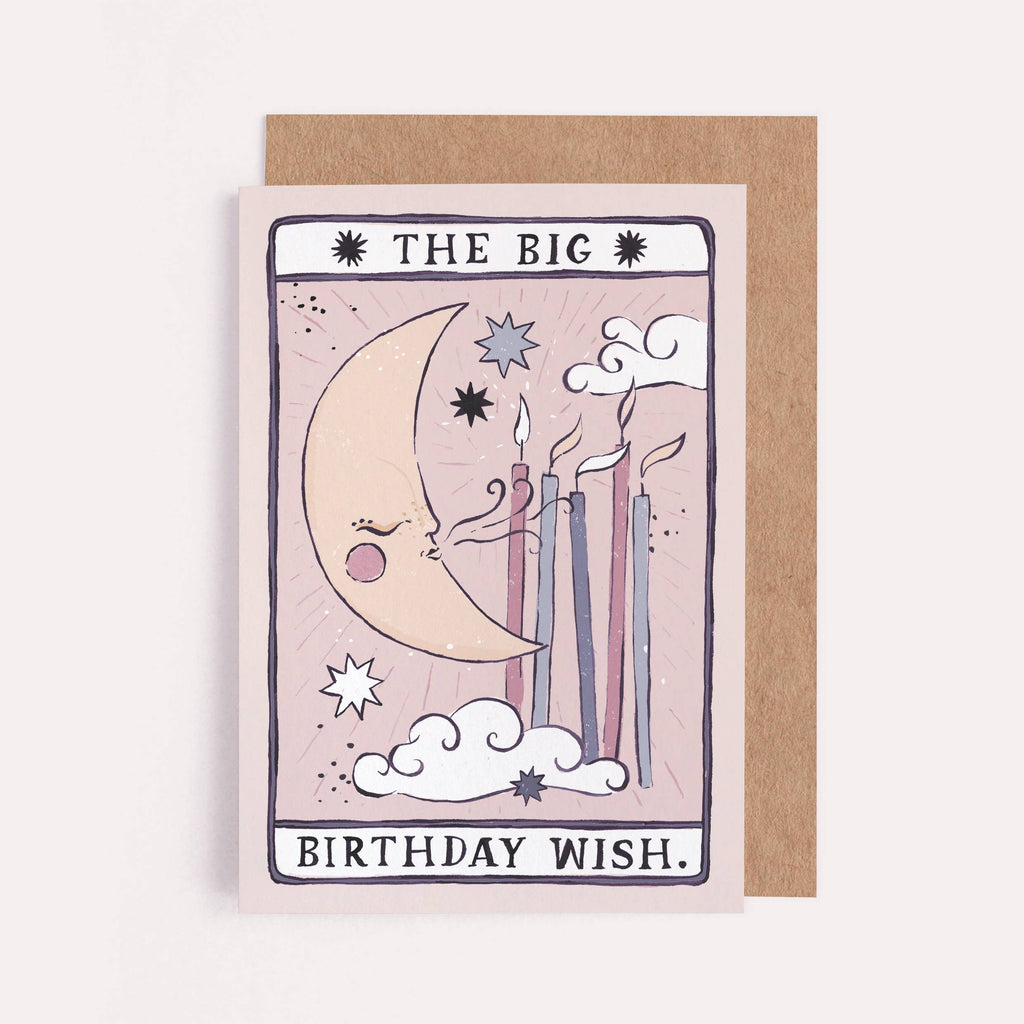 Tarot Mond Geburtstagskarte | Unisex Geburtstagskarte | Mond Tarot