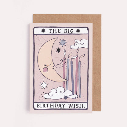 Tarot Mond Geburtstagskarte | Unisex Geburtstagskarte | Mond Tarot