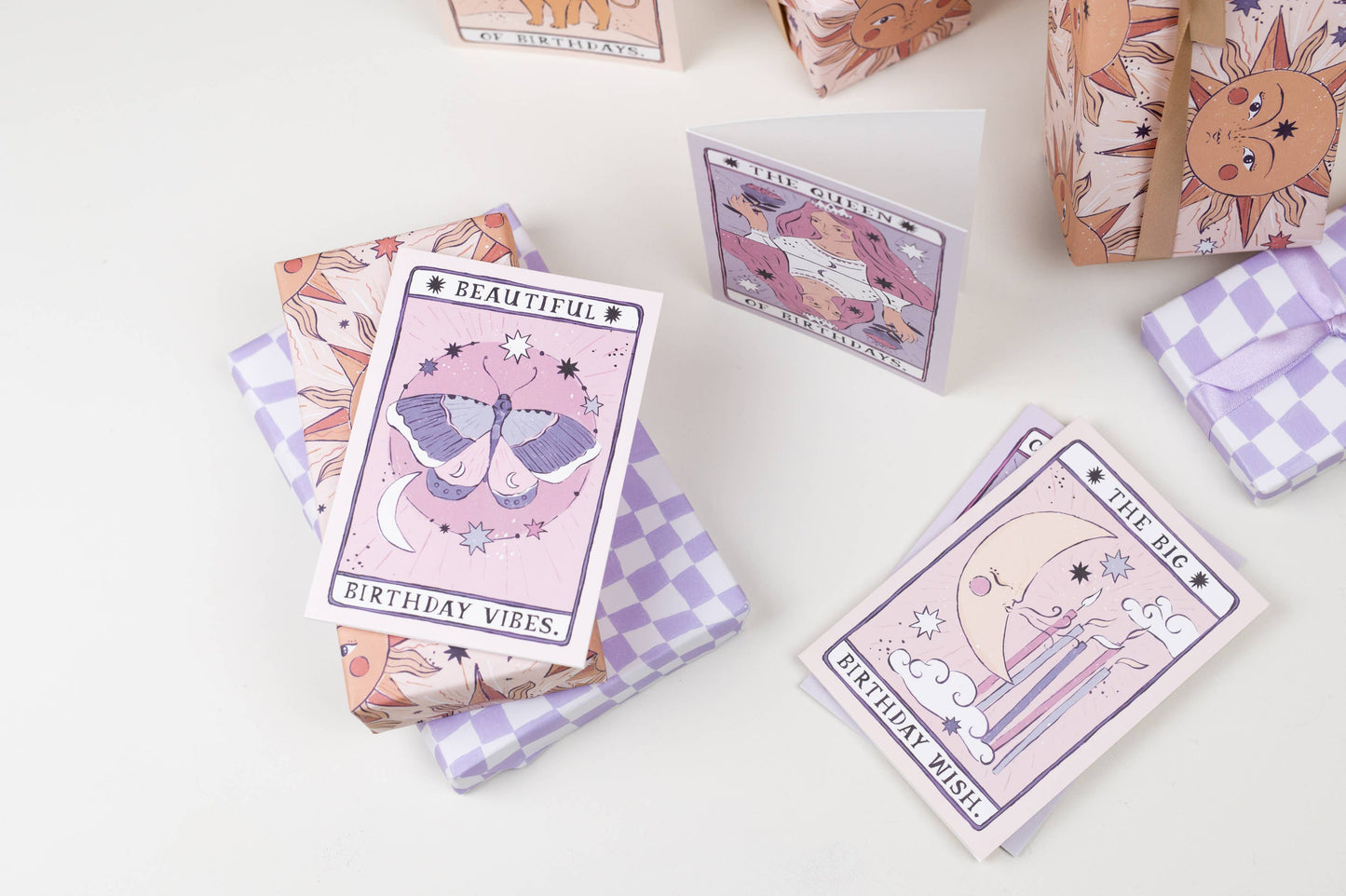 Tarot Mond Geburtstagskarte | Unisex Geburtstagskarte | Mond Tarot