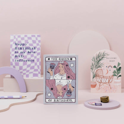 Queen of Birthdays Karte | Geburtstagskarte für Frauen | Karten