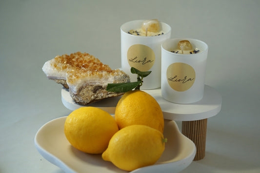 Kristallkerze *Citrin - Lebensfreude