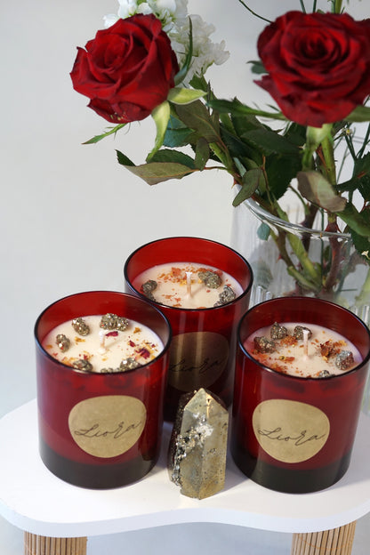 Kristallkerze - Pyrit *Geldmagnet/pure gold