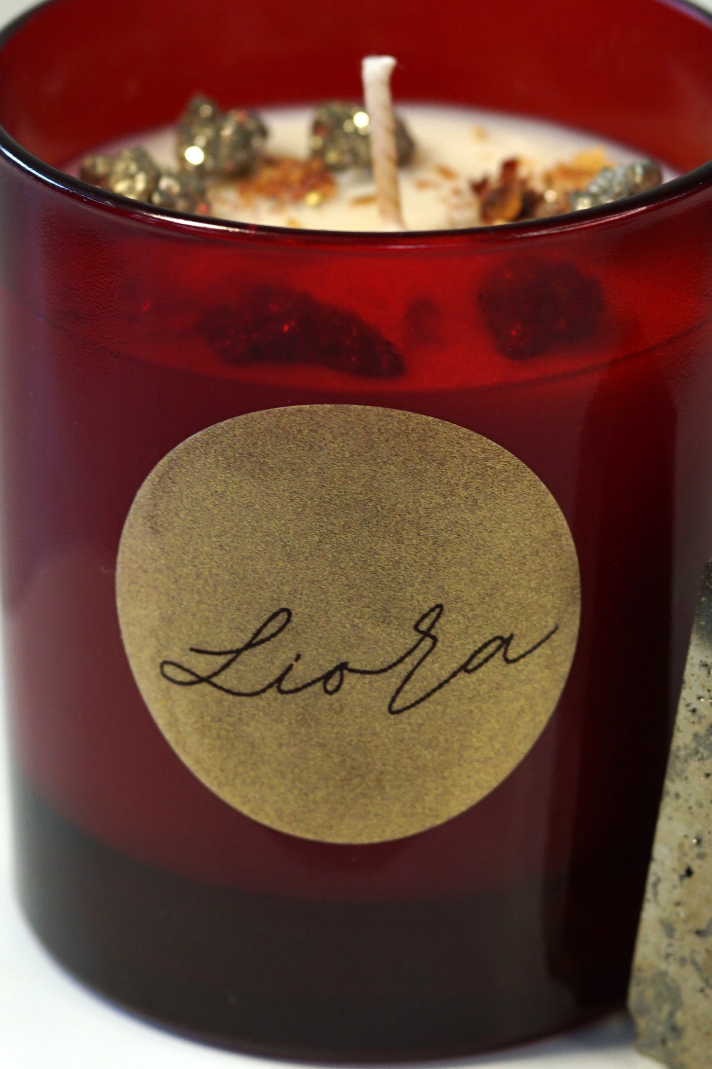 Kristallkerze - Pyrit *Geldmagnet/pure gold