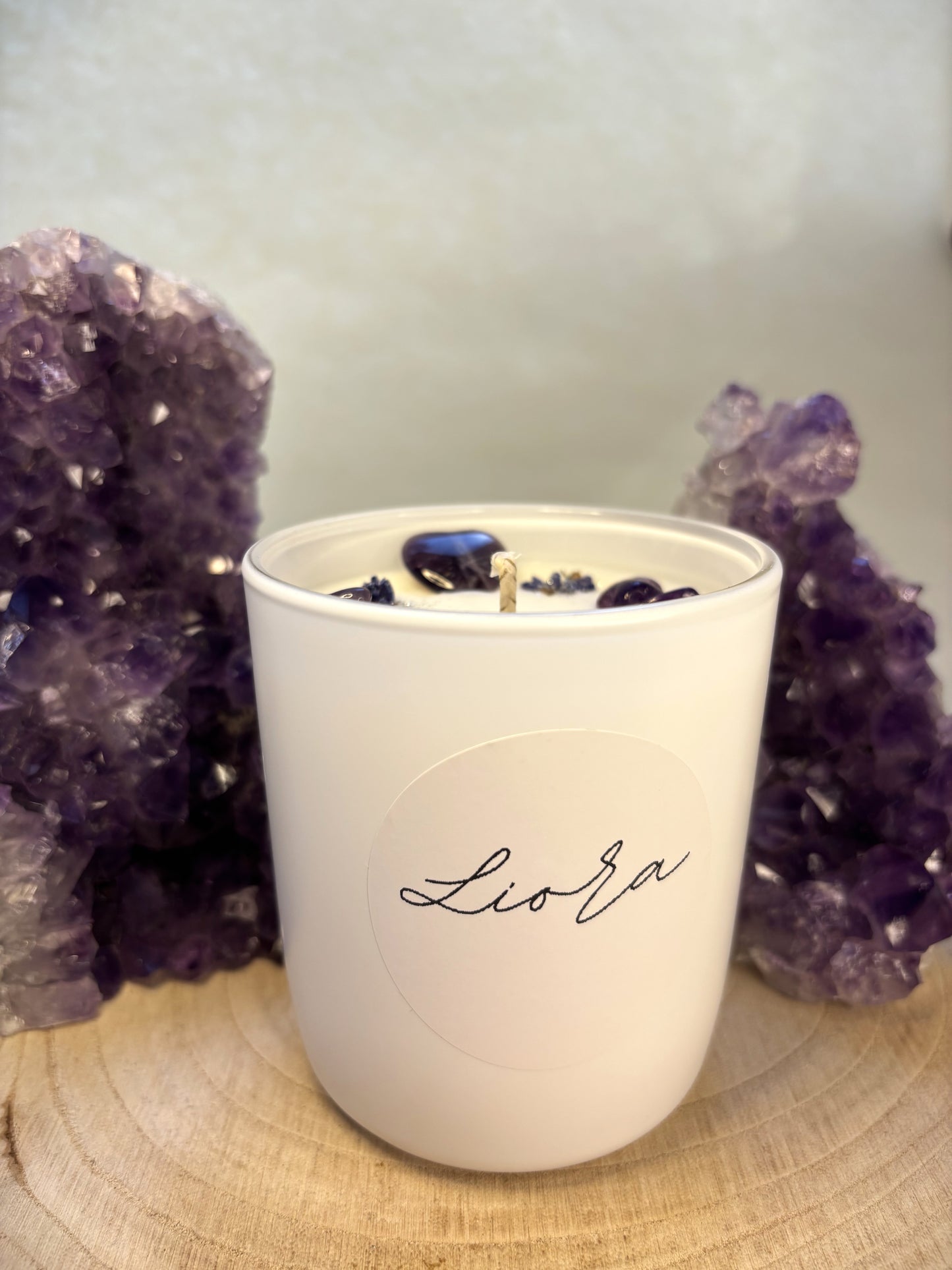 Kristallkerze - Amethyst Herz *Heart of Light*