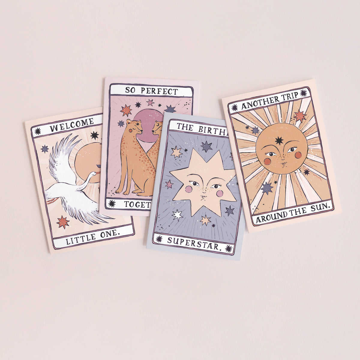 Tarot Geburtstagskarte Sonne | Tarotkarte | Sonnen-Grußkarte