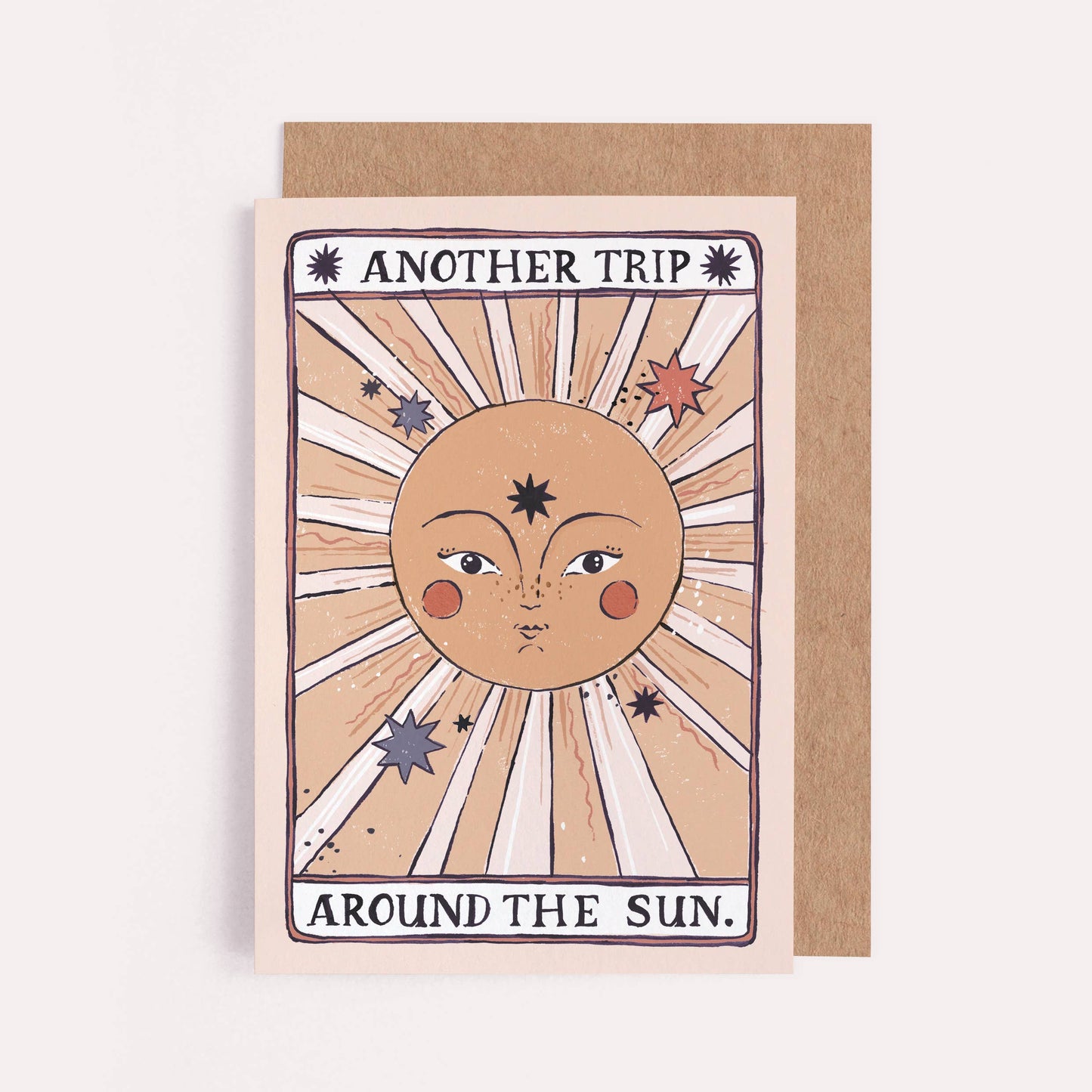 Tarot Geburtstagskarte Sonne | Tarotkarte | Sonnen-Grußkarte